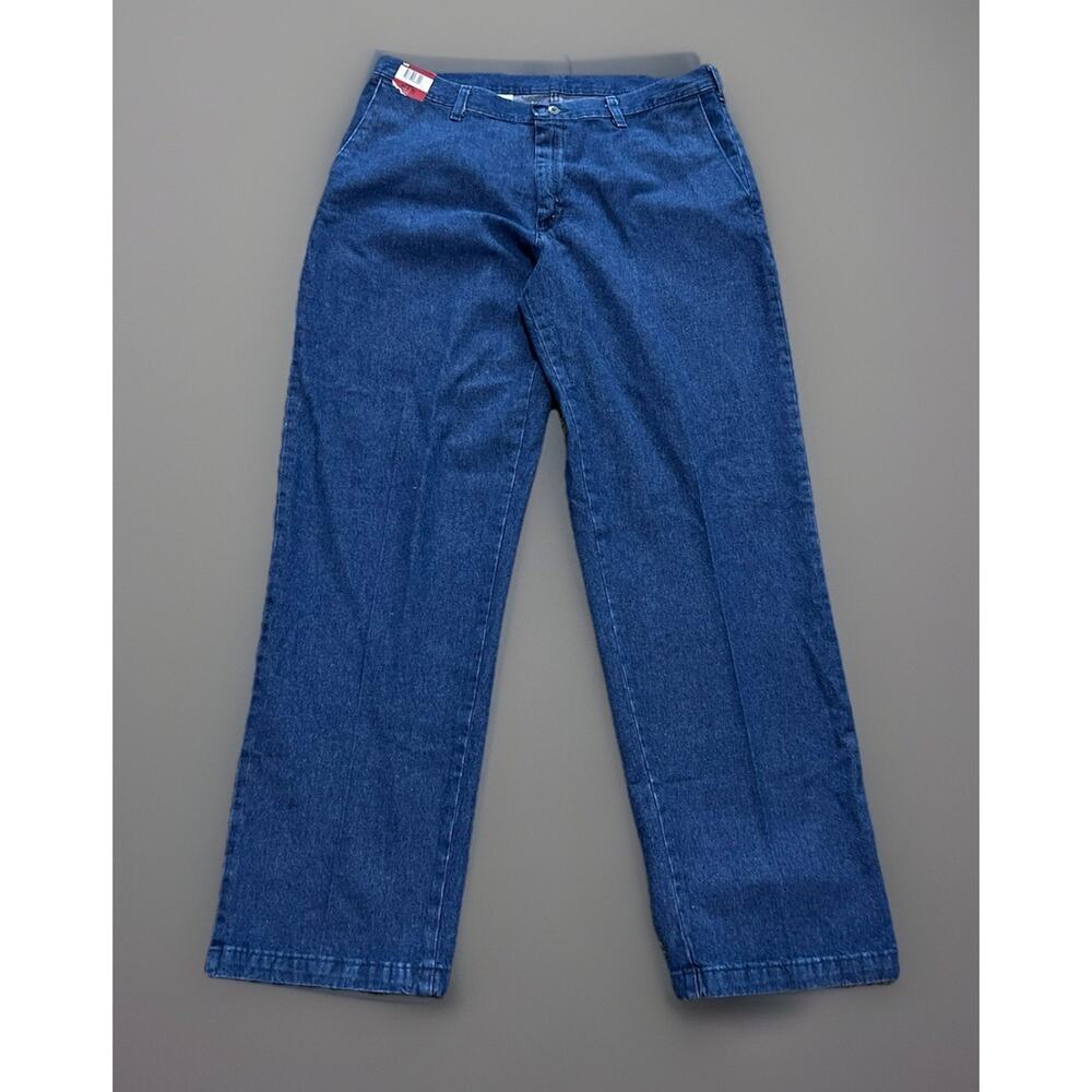 Vtg LEE Men's Denim Khakis Pants NEW Stain Resistant No Iron 36x32 Casual Preppy